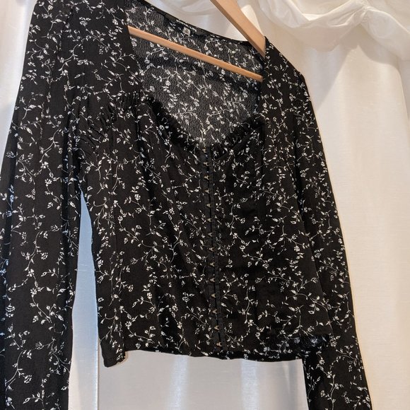 Floral Bustier Crop Top, M - Picture 5 of 7